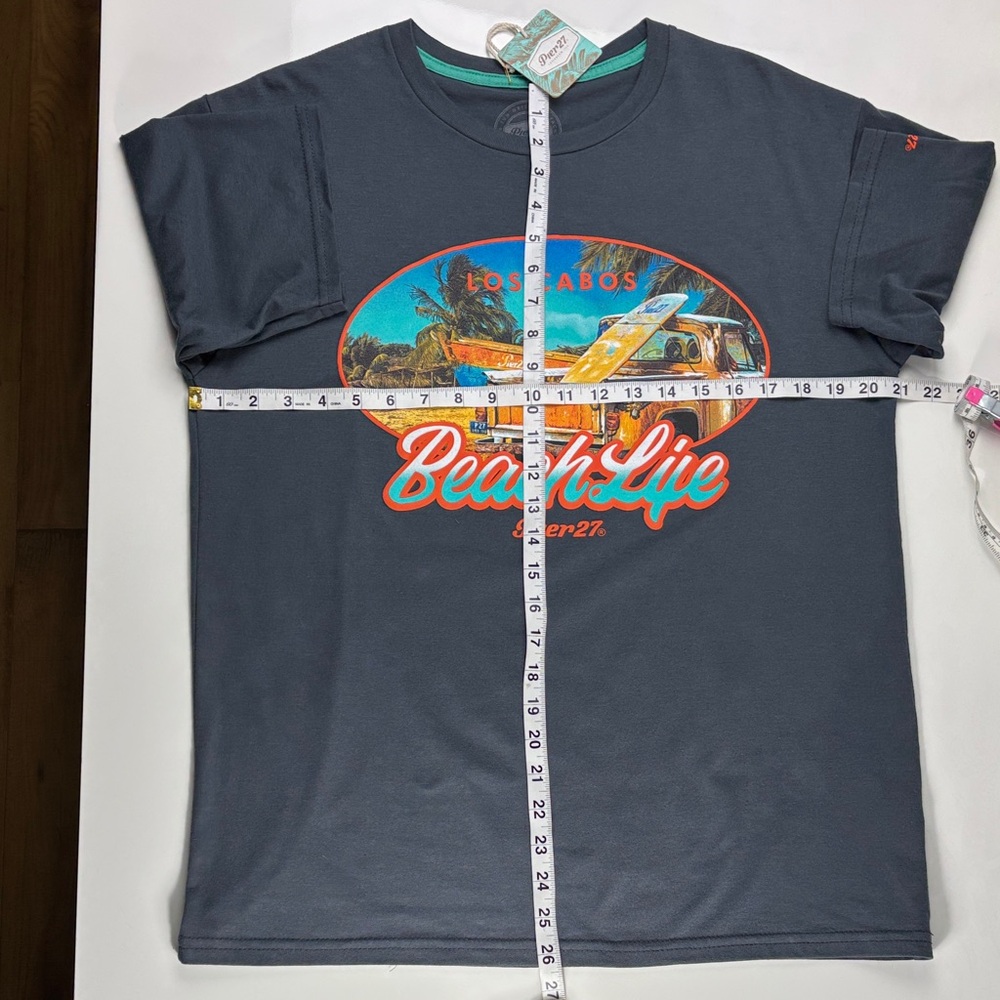 NWT Pier 27 Los Cabos Beach Life T shirt - Picture 2 of 5